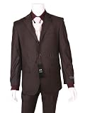 NEW NWT $795 CHIANTI Designer Brown Men's Suit 44R 44 R