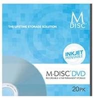 Millenniata M-Disc 4.7GB Inkjet-Printable DVD - 20-Pack Box