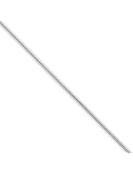 14k White Gold 8in 1.2mm Round Snake Chain. Metal Wt- 2.6g