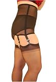 Sheer Black Pull On Girdle Classic Vinatge Style Lingerie