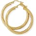 9ct Yellow Gold Twist Hoop Earrings- 32mm