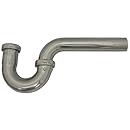 LASCO-Simpatico 31003SN P-Trap with 17 Gauge Brass Tubular, Satin Nickel