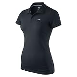 Nike Damen Tennispolo Club Pique, black/white, M, DN127010M