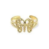 New 10 KT Gold Butterfly Toe Ring Womens 10k Toering ~ Gem Avenue