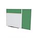 Ghent SPC410B-V-197 4 ft. x 10 ft. Style B Combination Unit - Porcelain Magnetic Whiteboard and Vinyl Fabric Tackboard - Spruce