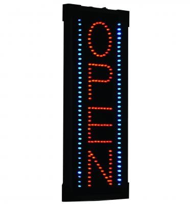 Hanging Vertical LED Open Sign