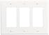 Cooper Wiring Devices PJ263W Mid-Size Polycarbonate 3-Gang Decorator GFCI Wallplate, White Color