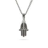 Eve's Addiction Stainless Steel Hamsa Pendant