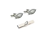 Philadelphia Eagles Cufflinks and Tie Bar Gift Set