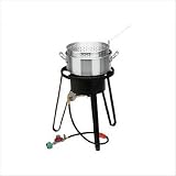 Bayou Classic B135 Outdoor Fish Cooker - 21 Inch Tall Frame with 10 PSI Regulator
