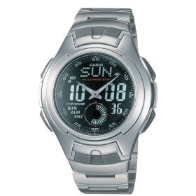 Casio #AQ160WD-1BV Analog-Digital Chronograph Alarm Watch with Active Dial