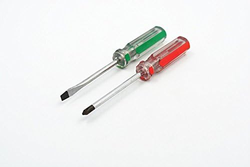 Phillips And Slotted 5mm Head Tip Transparent Handle Screwdriver Hand Tool