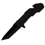 Whetstone Cutlery's The Trigger Knife Spring Assisted Black, Black