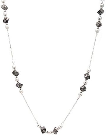 Jewels Of Jaipur Women's Latest Fashion 925 Sterling Silver Beads Ocassional Wear Chain Necklace Jewelry