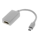 Premium White Mini DisplayPort to HDMI Female Adapter Cable for Apple Macbook, Macbook Pro, iMac, Macbook Air, Mac Mini Laptop