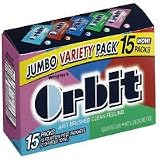 Orbit-Jumbo Variety Pack, 15 Packs