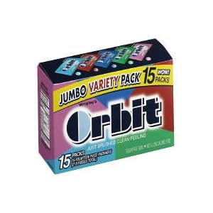 Orbit-Jumbo Variety Pack, 15 Packs by Wrigley