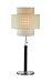 Lite Source LS-20290 Olina Table Lamp, Leather Pole with White Grid Pattern Shade