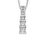 Diamond Drop Pendant 1/2 Carat (ctw) in 14K White Gold with Chain
