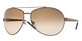 VERSACE EYEWEAR - VERSACE 2070 104/513 LIGHT BROWN/BROWN GRADIENT AVIATOR SUNGLASSES.