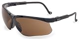 Howard Leight Uvex Genesis Glasses Black Frame Espresso Lens Nose Fingers Ventilation Channel