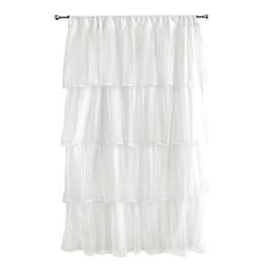 Tadpoles Multi-Layer Tulle Curtain Panel in White