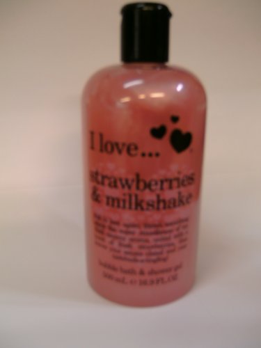 I Love Strawberries & Milkshakes Bubble Bath & Shower Gel16floz