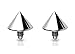 2pcs 4mm Spike Dermal Top Grade 23 Titanium Internally Threaded 14G