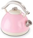 pink retro tea kettle