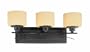 Thomas Lighting M1563-40 Trellis Three-Light 24-Inch W by 8-1/2-Inch H Bath Light, Burnished Umber