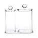 Cosmos Acrylic Cottonball/Swab Holder Box Organizer Cosmetic Makeup Case