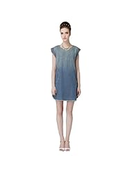 Sleeveless Lace Beaded Cotton/Denim  Dress