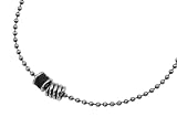 Fossil - JF83580040 - Collier Homme - Acier - Résine - Chaine Boules Acier