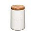 Natural Elements Ceramic Sugar Canister with Air Tight Acacia Wood Lid