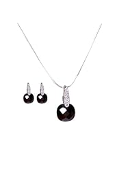 Stunning ÒRadiance Sterling Silver CZ Necklace and Earring Set
