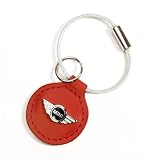 MINI Cooper Red Leather Cable Key Chain