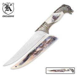 Custom Legend Wolf Bowie Knife