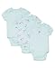 Little Me Baby-Girls Newborn Floral Spray 3 Pack Bodysuit, Mint Print, 3 Months