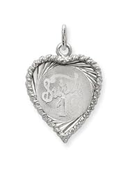 Sterling Silver Sweet Sixteen Disc Charm QC357"