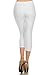 Enimay Women's Colored Jean Look Capri Jeggings Tights Spandex Leggings Pants,White,Small,White,Small