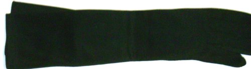 Shiny Neon Black Spandex 15 Inches Opera and Bridal Gloves