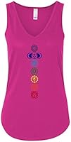 Yoga Clothing For You Ladies Colored Chakras Flowy V-Neck Tank Top
