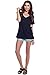 Alexander + David Women's Slub Cotton Modal Tops Burnout Loose V-Neck Boyfriend T-Shirt Stitch Back Casual Tee (Black, Medium)