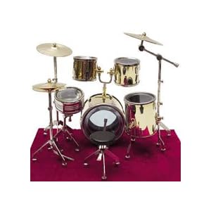 Dollhouse Miniature Complete Drum Set by