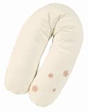Urra 380-1801-06 - Crema Natur Stillkissen Banane mit Flexiperls (EPS) mit Applikation, circa 190 cm