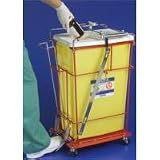 Kendall Foot Pedal cart for 12 & 18 gallon silding lid Large Volume and CHEMOSAFETY containers