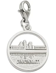 Rembrandt Charms Cincinnati Skyline Charm with Lobster Clasp