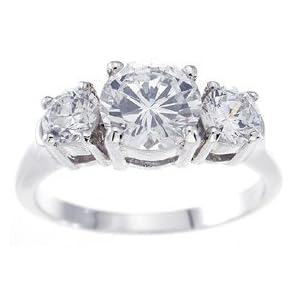 925 Sterling Silver 3 Stone CZ Ring 925 Sterling Silver 3 Stone CZ Ring