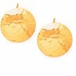 14k Gold Hammered Disk Earrings- 26mm