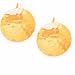 14k Gold Hammered Disk Earrings- 26mm